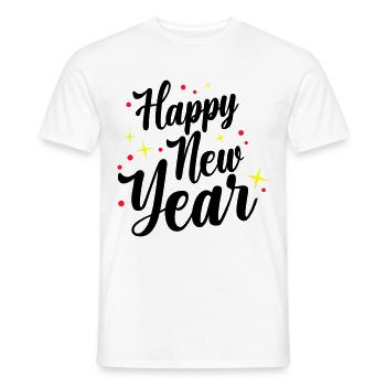 Bonne Année, Réveillon du Nouvel An - T-shirt homme - blanc - Devant - AI Model Male 178 dark (178cm)