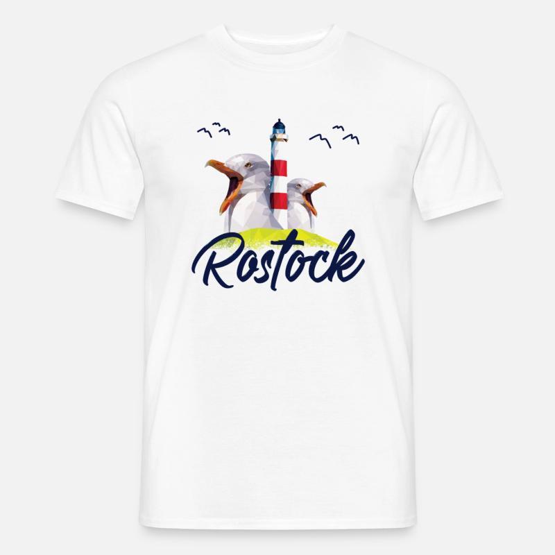 Rostock Hansestadt Rostocker Rostockerin Geschenk - Männer T-Shirt - Weiß