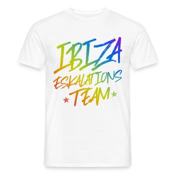 Ibiza Escalation - Men's T-Shirt - white - Front - AI Model Male 178 dark (178cm)