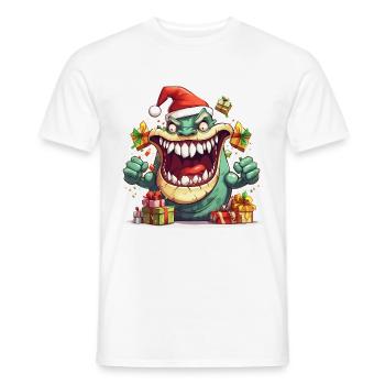 Christmas Gifts Monster Funny Humor Ugly - Men's T-Shirt - white - Front - AI Model Male 178 dark (178cm)
