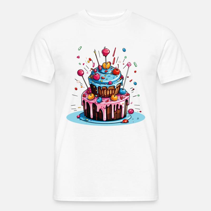 Torte Kuchen Backen Bäckerin Backkönigin Backfee - Männer T-Shirt - Weiß