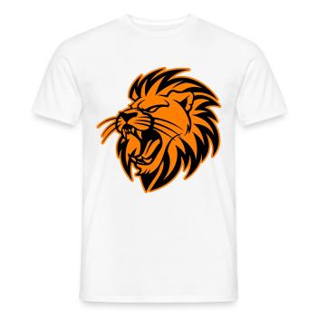 Lion Head Symbol Lion - Men's T-Shirt - white - Front - AI Model Male 178 dark (178cm)