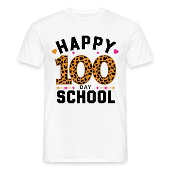 Happy One Hundred Day School für eine Lehrer und - Männer T-Shirt - Weiß - Vorne - AI Model Male 178 dark (178cm)