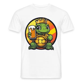 Bande dessinée de bière tortue - T-shirt homme - blanc - Devant - AI Model Male 178 dark (178cm)