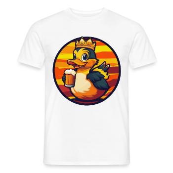 Bande dessinée de bière de canard - T-shirt homme - blanc - Devant - AI Model Male 178 dark (178cm)