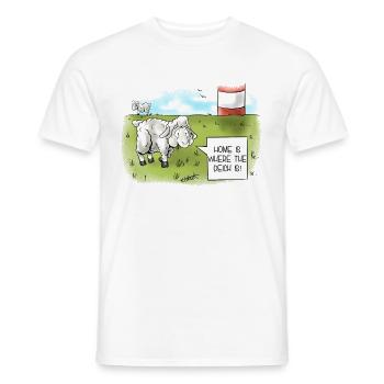 Deichschaf - Männer T-Shirt - Weiß - Vorne - AI Model Male 178 dark (178cm)