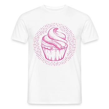 Desserts, Cakes, Muffins, Cherries - Männer T-Shirt - Weiß - Vorne - AI Model Male 178 dark (178cm)