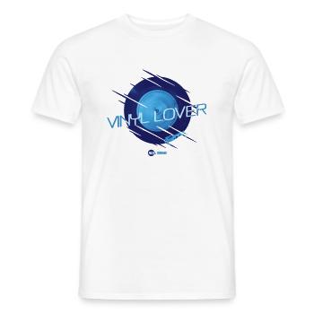 Vinyl Lover Real Sound - Men's T-Shirt - white - Front - AI Model Male 178 dark (178cm)