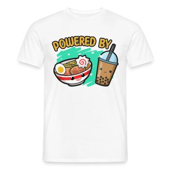 Asian Japanese Food Ramen Tea I Gift - Men's T-Shirt - white - Front - AI Model Male 178 dark (178cm)