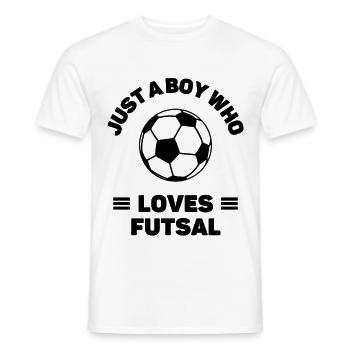 Just a boy who loves futsal. - Men's T-Shirt - white - Front - AI Model Male 178 dark (178cm)