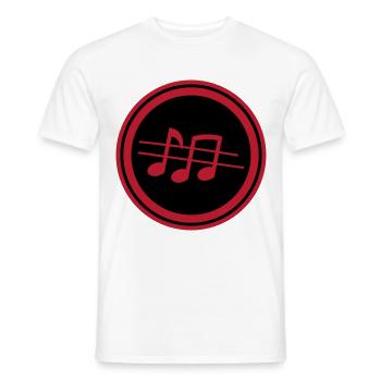 Music sheet music - Men's T-Shirt - white - Front - AI Model Male 178 dark (178cm)