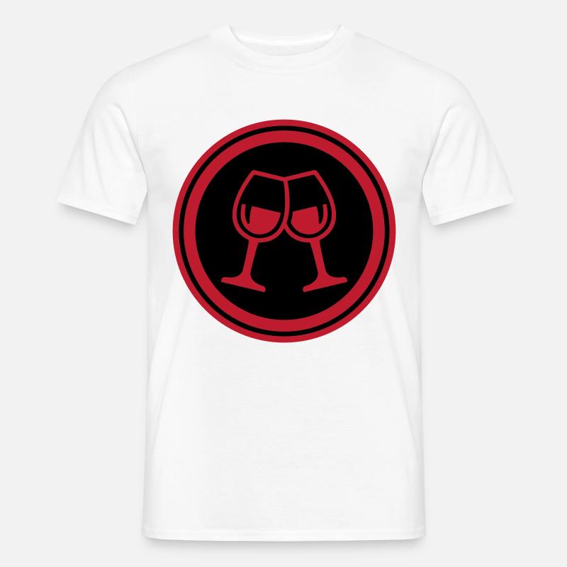 Wein Gläser - Männer T-Shirt - Weiß