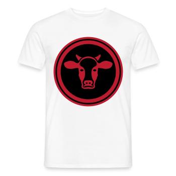 Cow Head Symbol - Men's T-Shirt - white - Front - AI Model Male 178 dark (178cm)