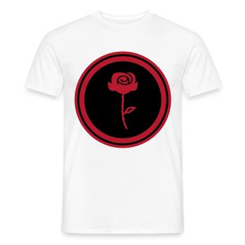Symbole de la rose - T-shirt homme - blanc - Devant - AI Model Male 178 dark (178cm)