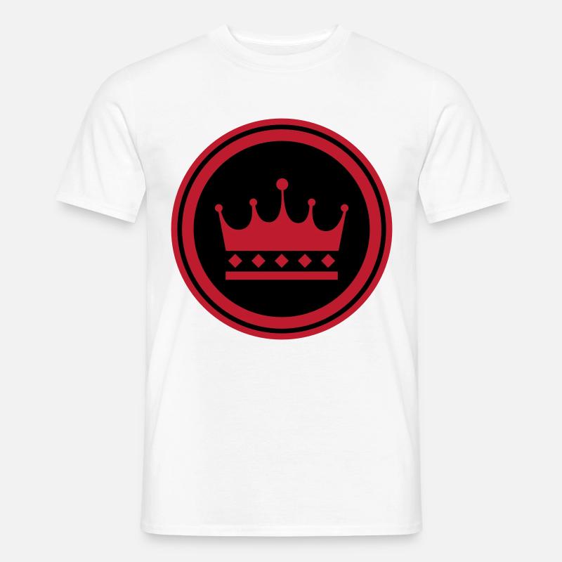 Krone Symbol - Männer T-Shirt - Weiß