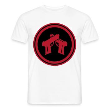 Pistol Symbol - Men's T-Shirt - white - Front - AI Model Male 178 dark (178cm)