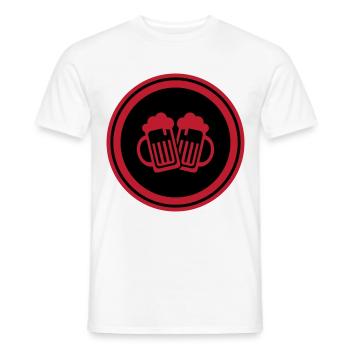 Bierglas Symbol - Männer T-Shirt - Weiß - Vorne - AI Model Male 178 dark (178cm)