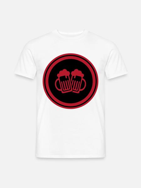 Bierglas Symbol - Männer T-Shirt - Weiß