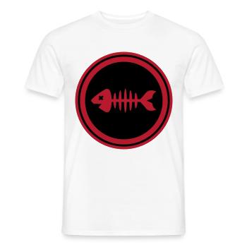 Fish Symbol Bone Bones - Men's T-Shirt - white - Front - AI Model Male 178 dark (178cm)