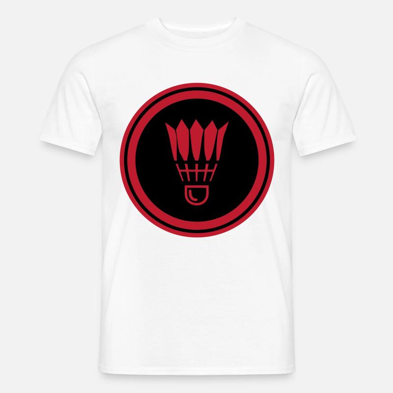Badminton Symbol - Männer T-Shirt - Weiß