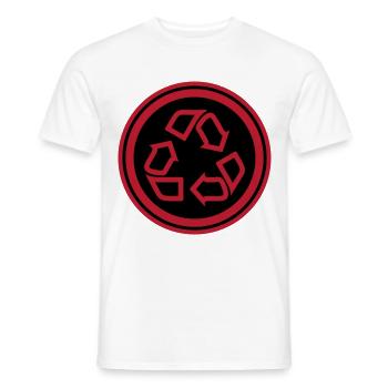 Symbole de recyclage - T-shirt homme - blanc - Devant - AI Model Male 178 dark (178cm)