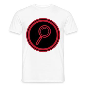 Magnifying glass icon - Men's T-Shirt - white - Front - AI Model Male 178 dark (178cm)