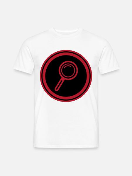 Magnifying glass icon - Men's T-Shirt - white