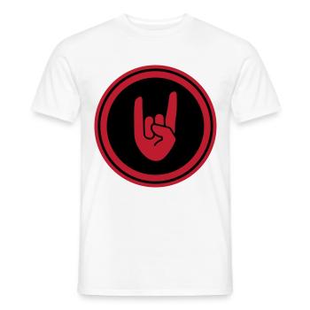 Party Hand Symbol - Men's T-Shirt - white - Front - AI Model Male 178 dark (178cm)