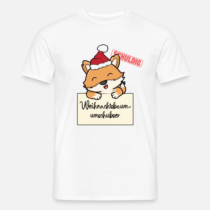 Weihnachtsbaum Umschubser Fuchs - Männer T-Shirt - Weiß