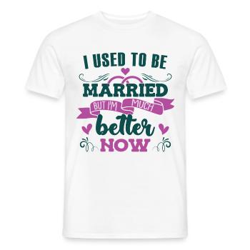 Women Divorce - Men's T-Shirt - white - Front - AI Model Male 178 dark (178cm)