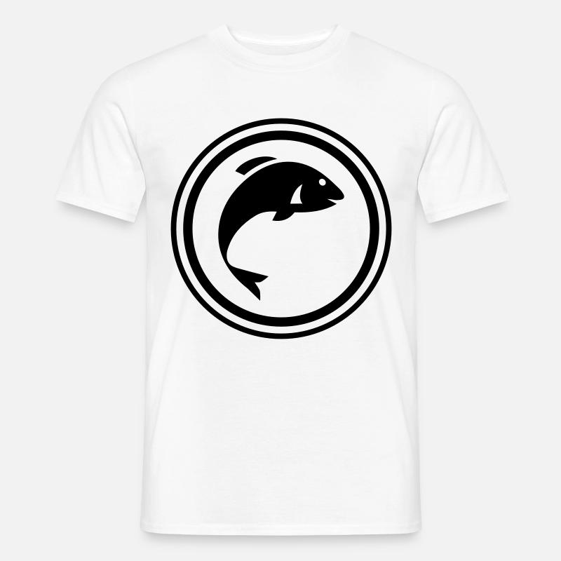 Fisch Symbol - Männer T-Shirt - Weiß