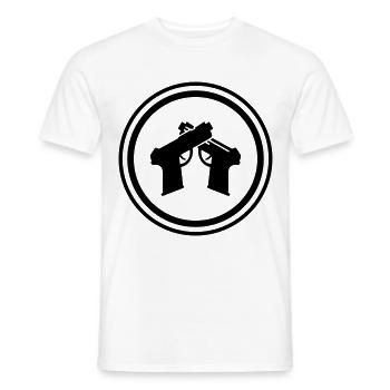Pistole Symbol - Männer T-Shirt - Weiß - Vorne - AI Model Male 178 dark (178cm)