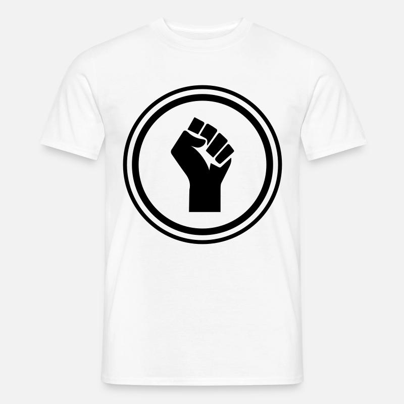 Hand Faust - Männer T-Shirt - Weiß
