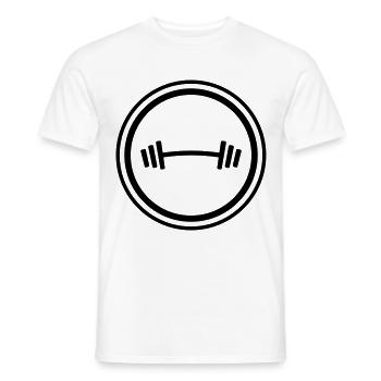 Hantel Gewichte Fitness - Männer T-Shirt - Weiß - Vorne - AI Model Male 178 dark (178cm)