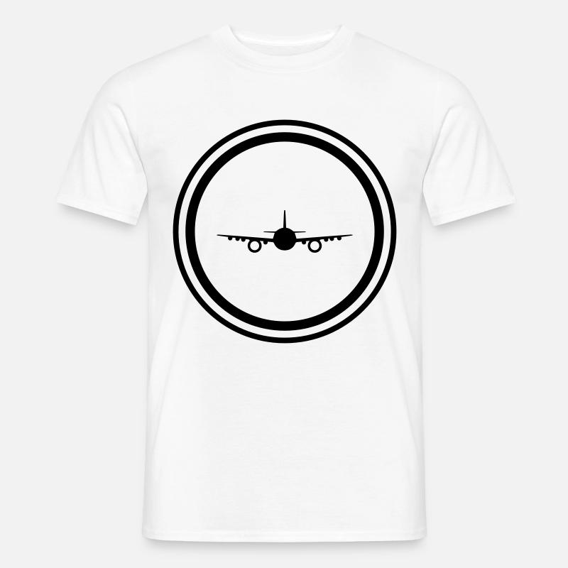 Flugzeug Symbol - Männer T-Shirt - Weiß
