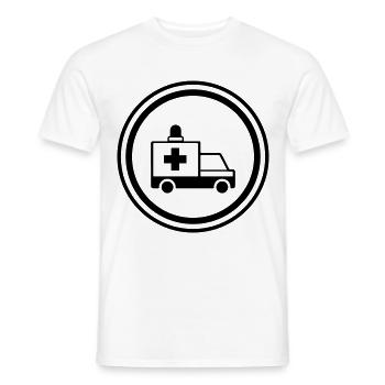 Krankenwagen Ambulance - Männer T-Shirt - Weiß - Vorne - AI Model Male 178 dark (178cm)