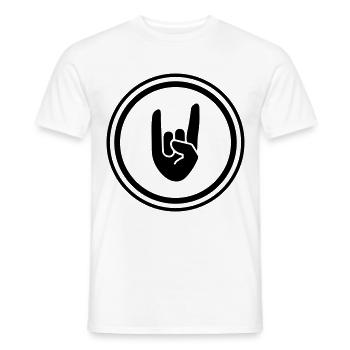 Party Hand Symbol - Men's T-Shirt - white - Front - AI Model Male 178 dark (178cm)