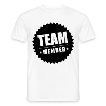 Membres de l’équipe - T-shirt homme - blanc - Devant - AI Model Male 178 dark (178cm)