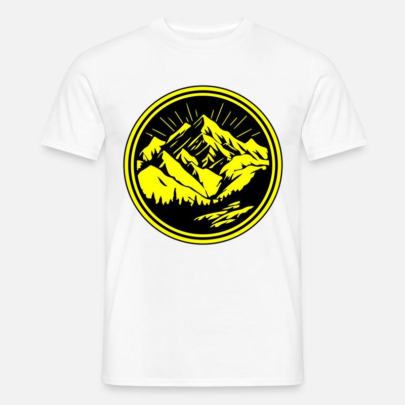 Berge Silhouette Landschaft - Männer T-Shirt - Weiß