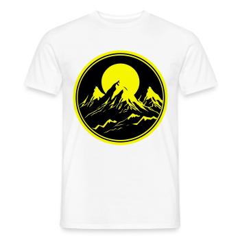 Mountains Nature Mountains Silhouette - Men's T-Shirt - white - Front - AI Model Male 178 dark (178cm)