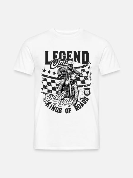 Motorcross Legend Speedway Enduro Dirt Bike - Männer T-Shirt - Weiß