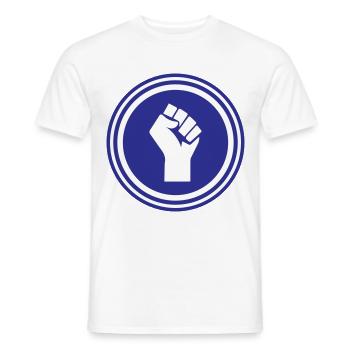 Hand Faust - Männer T-Shirt - Weiß - Vorne - AI Model Male 178 dark (178cm)