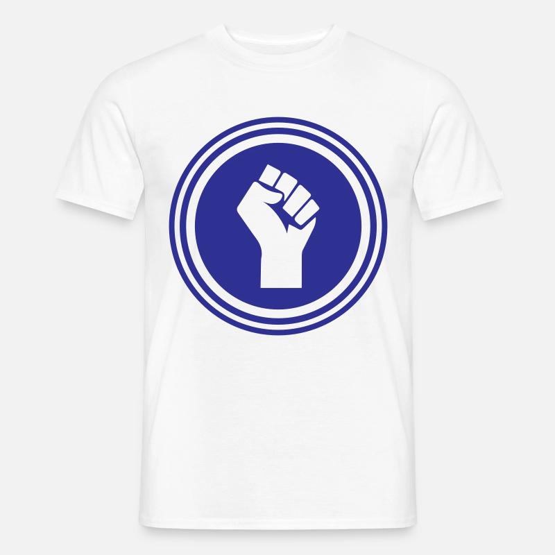 Hand Faust - Männer T-Shirt - Weiß