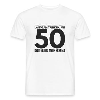 50. Geburtstag - Männer T-Shirt - Weiß - Vorne - AI Model Male 178 dark (178cm)