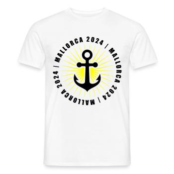 Mallorca 2024 holiday - Men's T-Shirt - white - Front - AI Model Male 178 dark (178cm)