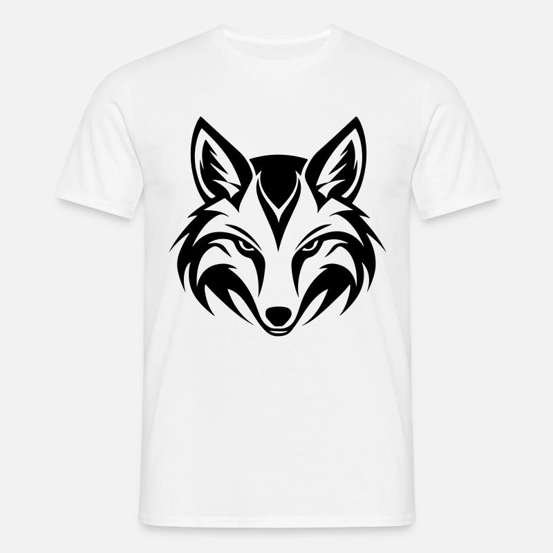 Fuchs Kopf - Männer T-Shirt - Weiß