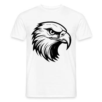 Eagle Head - Men's T-Shirt - white - Front - AI Model Male 178 dark (178cm)
