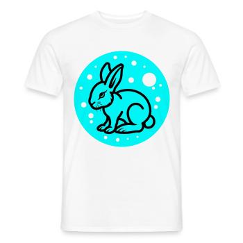 Hase Ostern Symbol - Männer T-Shirt - Weiß - Vorne - AI Model Male 178 dark (178cm)