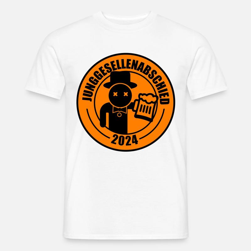 Junggesellenabschied 2024 Bier - Männer T-Shirt - Weiß