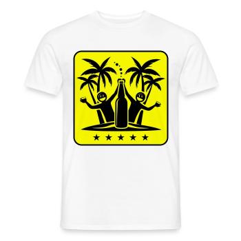 Palmen Strand Urlaub Party - Männer T-Shirt - Weiß - Vorne - AI Model Male 178 dark (178cm)
